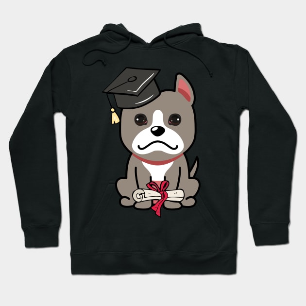 Cute grey dog is a graduate Hoodie by Pet Station